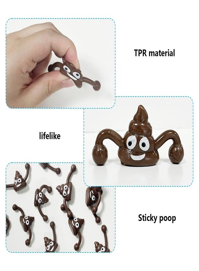 M.best 48pcs Poop Slingshot Flying Toys Bulk, Sticky Rubber Flying Shooting Game Toy,Novelty Party Favors Funny Gifts for Kids Easter Christmas Birthday Goodie Bag Stuffers - Image 5